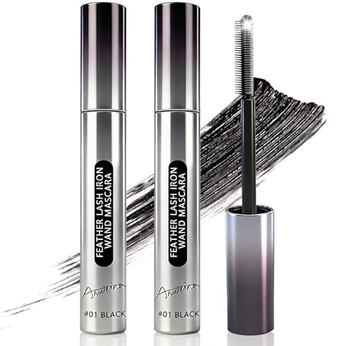 2 Pcs Iron Wand Mascara, Metal Mascara con Doppia Ala,