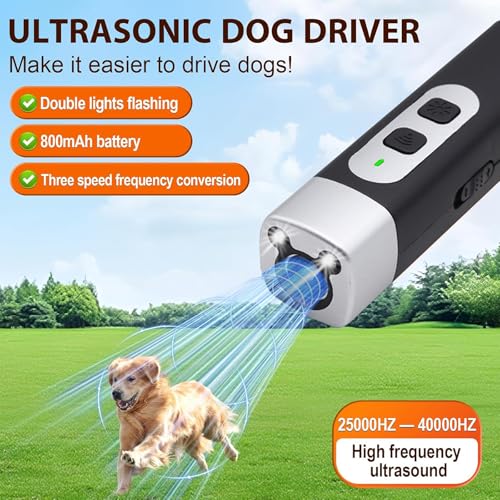 Anti Bell Gerät Hunde,Ultraschall Hundeabwehr mit 3 Einstellbaren Frequenzen LEDTaschenlampe,Wiederaufladbar Antibell Ultraschall Gerät,Hunde Bellen Stoppen,für Kleine Hunde Innen Außenbereich