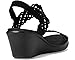 Skechers Cali Women's womens Rumble on - Sassy Dayz Wedge Sandal, Black/Black, 9 US
