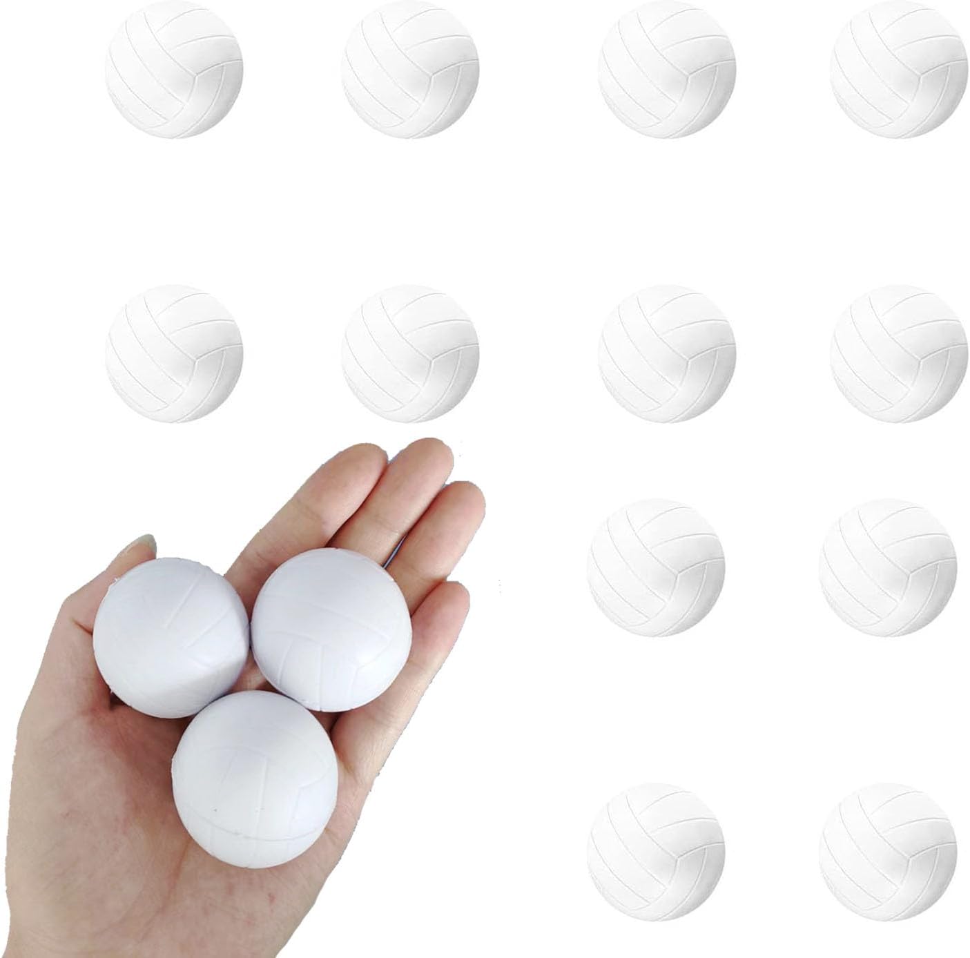 Amazon.com: Darovly 12Pcs Mini Volleyball White Stress Balls Foam ...