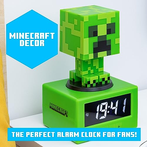 Minecraft Sveglia Creeper Icona Ufficiale con Musica Luce Notturna per Bambini & Adolescents, Accessorio per Stanza di Gioco, Regalo Novità per Fan - Gadget - Immagine 2