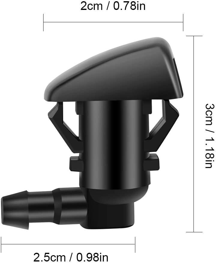 Front Windshield Washer Nozzle Wiper Spray Kit Replacement for 2005-2016 Grand Cherokee, 2005-2013 Chevy Malibu, 2005-2010 Pontiac G6, 2007-2010 Saturn Aura,Pack of 4(ZHSMS)