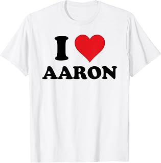 I Heart Aaron First Name I Love Personalized Stuff T-Shirt