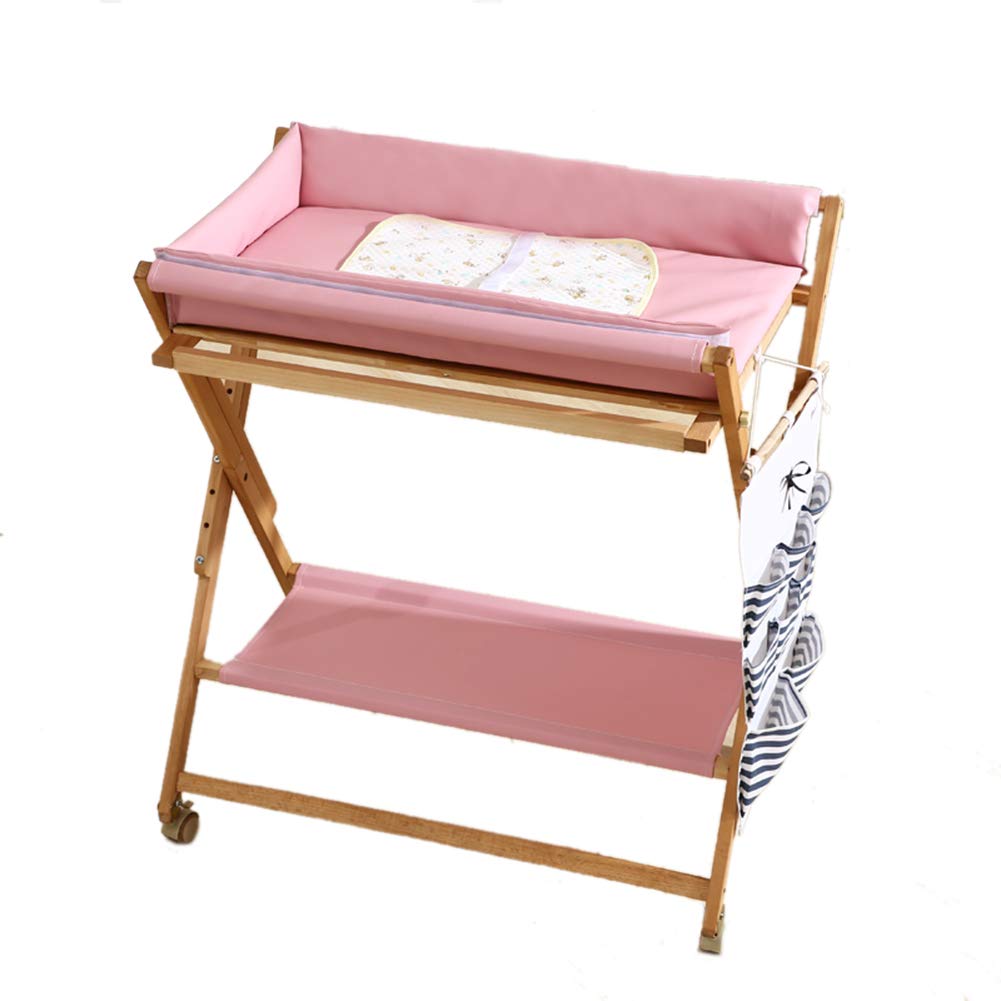 Buy GUO Crib Diaper Table Solid Wood Changing Table Mobile Baby Changing Diaper Care Station