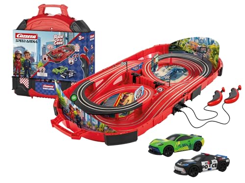 Carrera Speed Arena Police Chase I Slotbahn Kinder 1:50 – Mobile Rennbahn im...