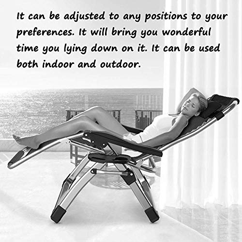 Zero Gravity Lounge Chair, Zero Patio Deck Chair Reclining Garden Chair Outdoor Folding With Brown Cushions Portable Rocking Chair Household Portable Lounge Chair Lunch Break Lazy Chair Lounge Chair #TOP6