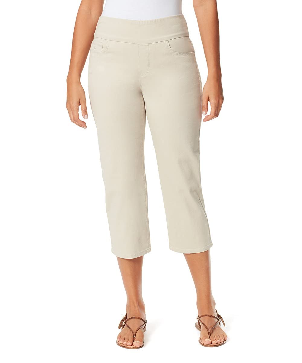 Gloria Vanderbilt Womens Pants Size 12 Pull On Crop Pant Ivory