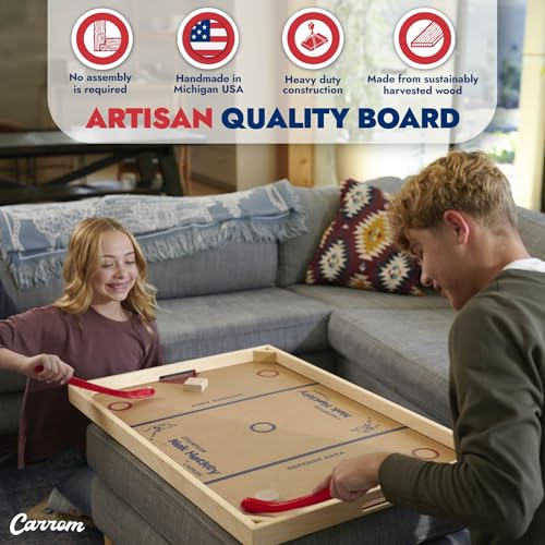 Carrom Champion Nok Hockey Game (Standard Size) — Wooden Board Games for Adults & Children — Indoor and Outdoor Games for Family — Sports Board Games - Thumbnail 6