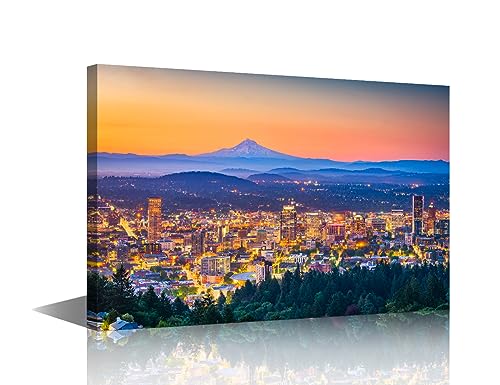 Tableau moderne Portland Oregon toile encadrée décoration haut de gamme