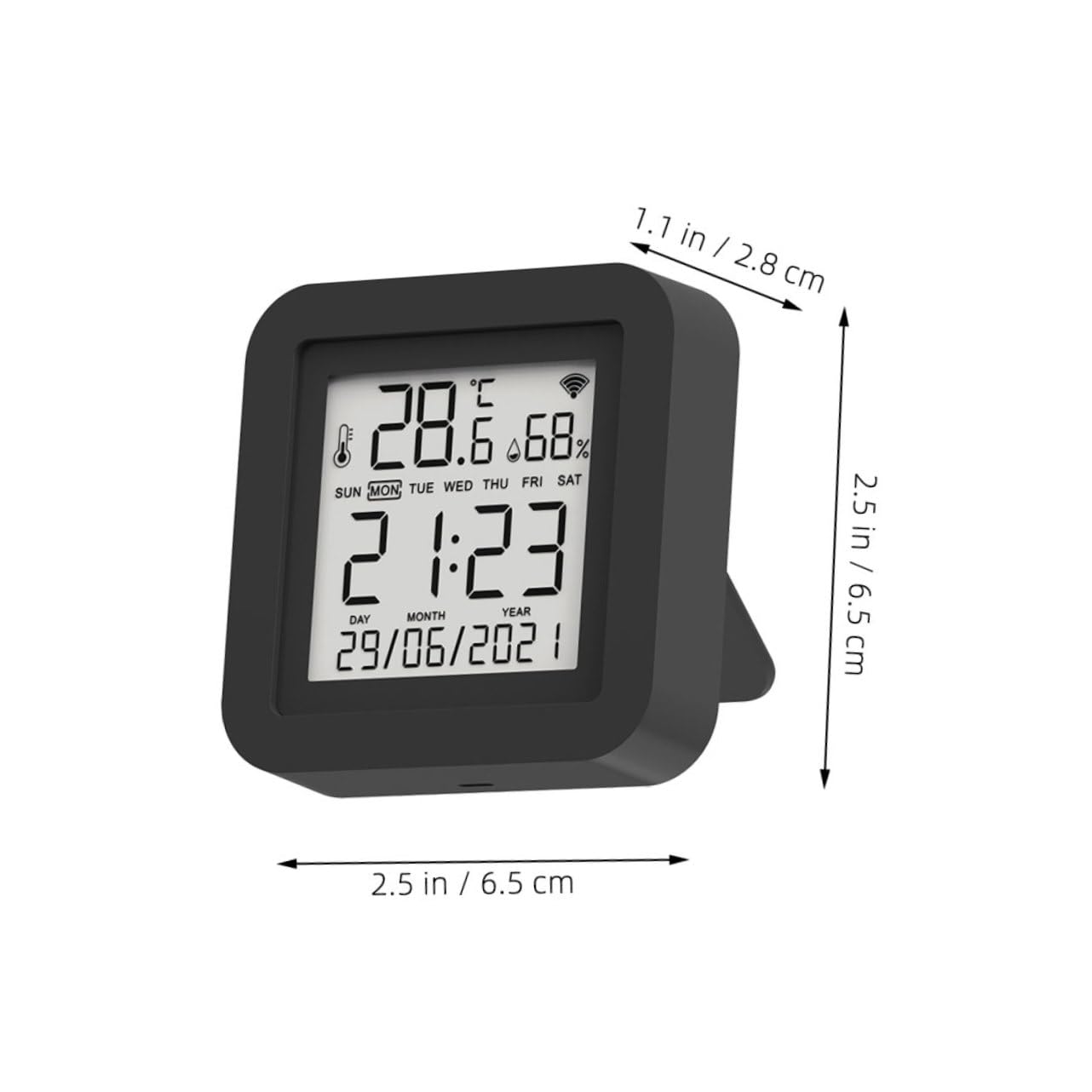 BESTonZON Termometro Igrometro USB Portatile e Ufficio Misuratore Temperatura e Umidità con Display LCD Adatto per Cameretta e Incubatori