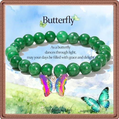 Image of Butterfly Jewelry Gifts - Butterfly Necklace Bracelet for Women