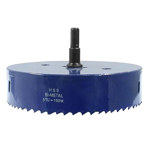 Vista 247 de Luomorgo - Sierra perforadora de 4 pulgadas/100 mm, acero de alta velocidad, profundidad de corte 1 1/4 pulgadas, adaptador de broca hexagonal