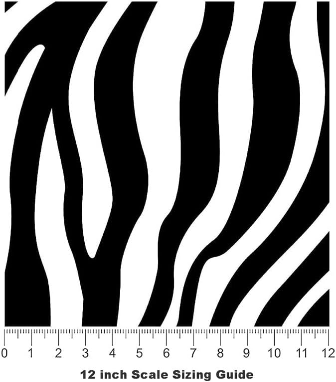 Rwraps White Zebra Gloss Vinyl Film Wrap 59in x 6ft Vinyl Vehicle Car Film Sheet Roll