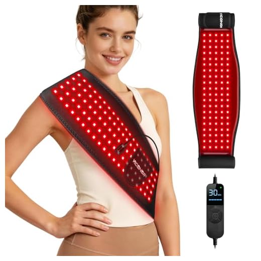 Red Light Therapy Belt for Body Infrared Light Therapy Devices Near Infrared Wrap Pad Timer Remote Control for Back Waist Muscle