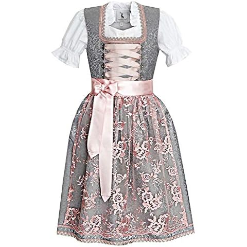 Alpenmärchen Kinderdirndl aus exklusiver Kollektion inkl. Schürze und Bluse ALM-K566 Gr.140 Cover