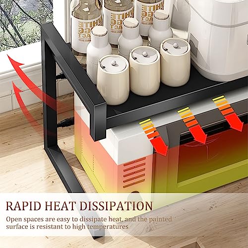 Support pour micro-ondes extensible : étagère de cuisine robuste pour gagner de la place au comptoir