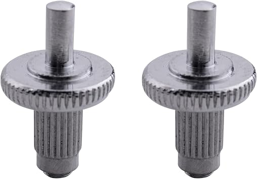 2-Pack Tune-O-Matic Guitar Bridge Studs Wheel Posts & Anchors 4mm Hole For Nashville Style Les Paul SG ES Chrome