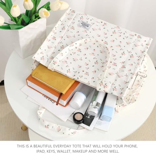 Image of Corduroy Tote Bag for Women Small Satchel Bag Mini Tote Bag Aesthetic Crossbody Handbag - School Work Travel Shopping