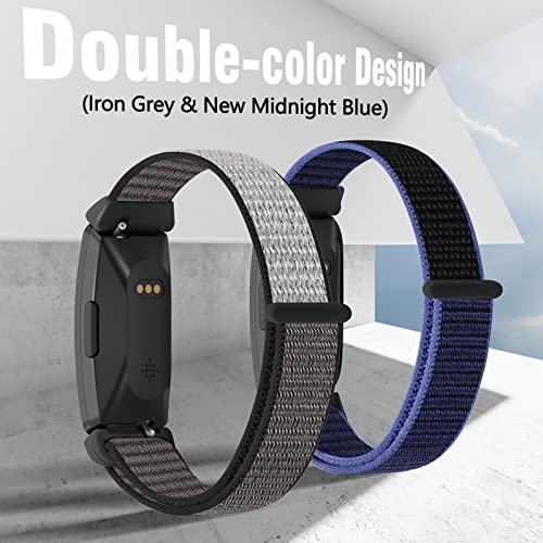 Nylon Sport Loop Straps Compatible with Fitbit Inspire 3/Inspire 2/Inspire HR/Inspire/Fitbit Ace 3/Ace 2 for Women Men Kids Soft Nylon Band Breathable Comfortable Replacement Wristband Straps - Image 4