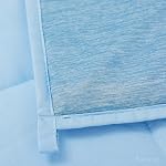 Couverture pondérée 15 lbs Refroidissement - Satwip Cool Moire Jersey lit couverture Twin Taille pour le sommeil chaud avec doux respirant Sanded, 48 x 72 pouces, bleu