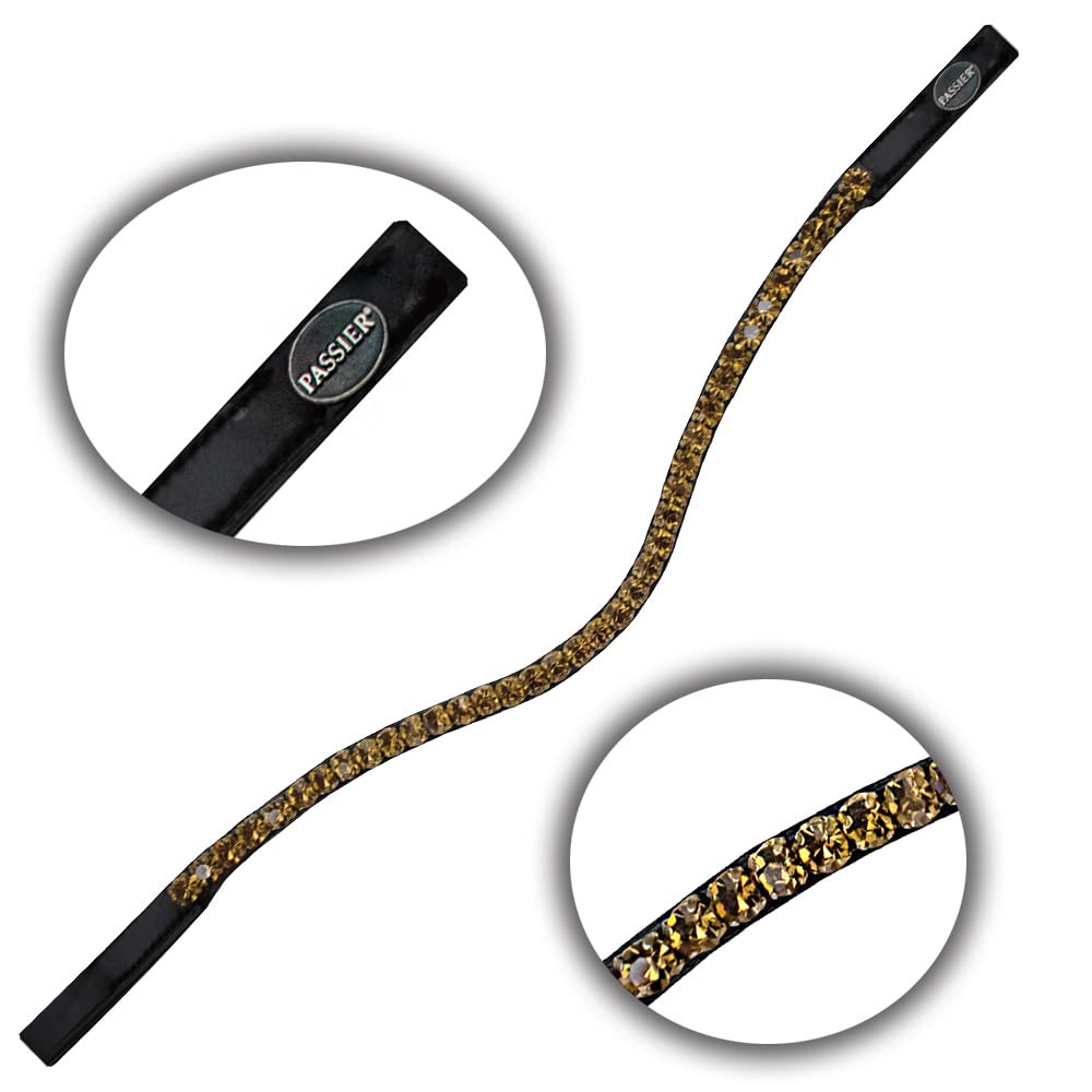 Passier geschwungener Stirnriemen mit XL Premium Crystals