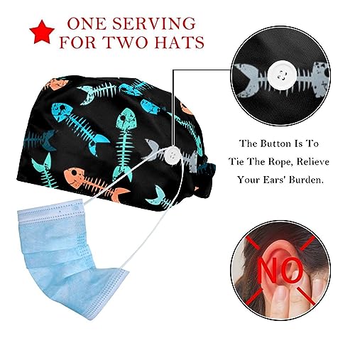 Casquettes de travail ajustables avec bandeau de transpiration - 2