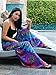 Orient Trail Women's Bohemian Yoga Wide Leg Palazzo Tie Dye Pants Medium Sea Blue