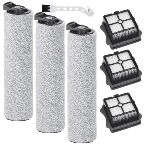 Image of Accessory Set for Tineco iFloor 3 / Floor One S3 Wet and Dry Vacuum Cleaner Replacement Parts 7 Pieces Accessories 3 Roller Brushes + 3 HEPA Filters + 1 Cleaning Brush