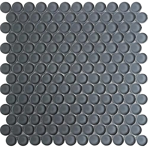 Penny Round Glass Mosaic Tile 1”x1” – 5 Sq Ft