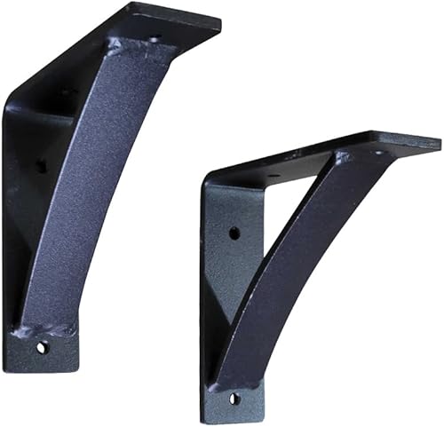 Miniatura 76 de Rustic Red Door Co. Soporte triangular de acero resistente para estante flotante, pequeño decorativo, soporte de estantería de bricolaje