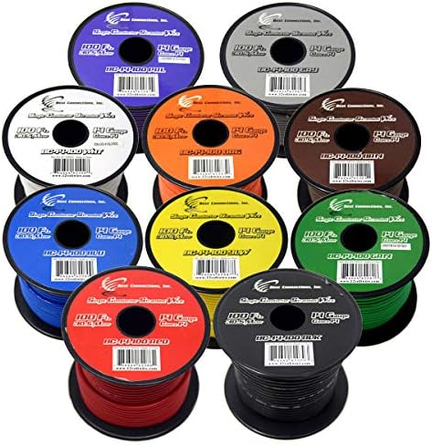 14 GA Gauge 100 FT SPOOLS Primary AUTO Remote Power Ground Wire Cable (4 Rolls)