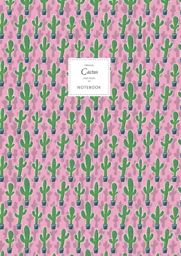 Cactus Notebook - Lined Pages - A4 - Premium: (Saguaro Pink Edition) Fun notebook 192 lined pages (A4 / 8.27x11.69 inches / 21x29.7cm)