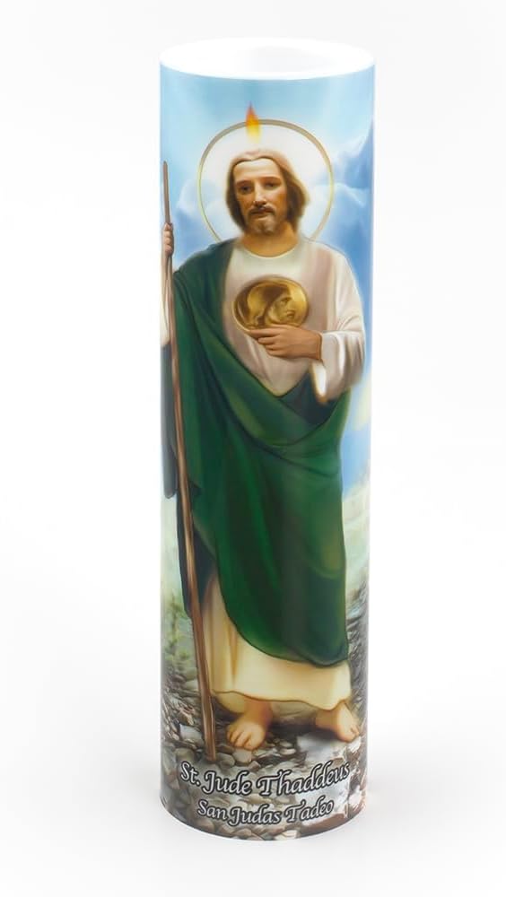 St Jude, LED Flameless Devotional Prayer Candle