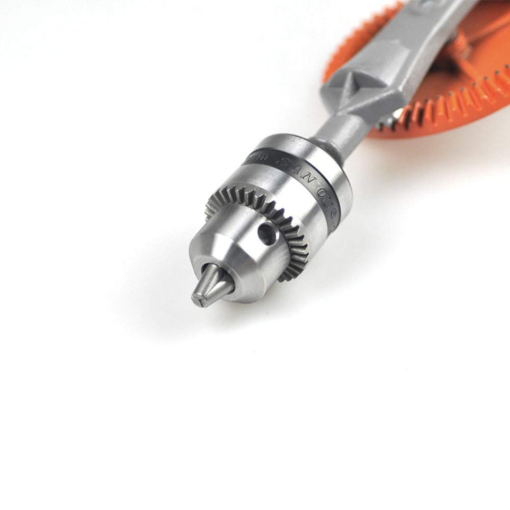 Artesano Taladro de mano de doble piñón de 3/8" Herramientas de bricolaje de madera Chuck Capacidad herramienta de perforación manual, un taladro manual Segura