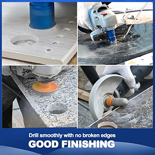 Brschnitt Diamond Drill Bits Kit For Porcelain Porcelain Tile Ceramic Marble Brick Concrete Vacuum Brazed Hole Saw (25/35/45/65/75Mm+20Mm Finger Bits+50Mm Beveling Chamfer Bit) #TOP3