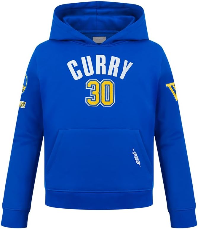 Pro Standard Big Boys NBA Golden State Warriors Stephen Curry #30 Classic Player Pull Over Hoodie Royal Blue M