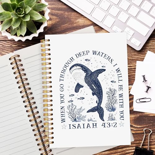 YTRGI Shark Bible Notebooks for Note Taking, Shark Gifts, Shark Christian Office Supplies, Christian Journaling Notebook, Scripture Journals for Writing, Prayer Journal for Woman 5.5x8.3 - Image 2