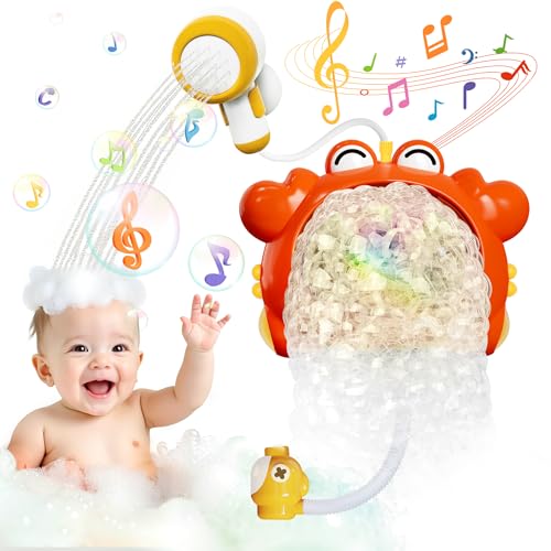 Badewannenspielzeug Spielzeug ab 1 Jahr, Krabbe Baby Spielzeug mit Musik...
