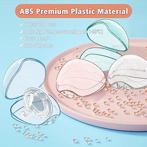 Image of Pacifier Case,4 Pack BPA Free Pacifier Holder Case,Transparent Container Box for Baby Binky(Not Included),Essential Pacifier Accessories,Alway Keep Paci Clean,Easy to Clean(Blue)