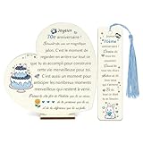 【EMBALLAGE】 Chaque ensemble comprend un marque-page et une plaque dentaire, tous deux magnifiquement présentés dans un élégant sac. Prêt à offrir comme cadeau attentionné et pratique dès la sortie de l’emballage !