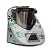 Adesivi per Thermomix TM5, motivo floreale, colore: Antracite/Verde