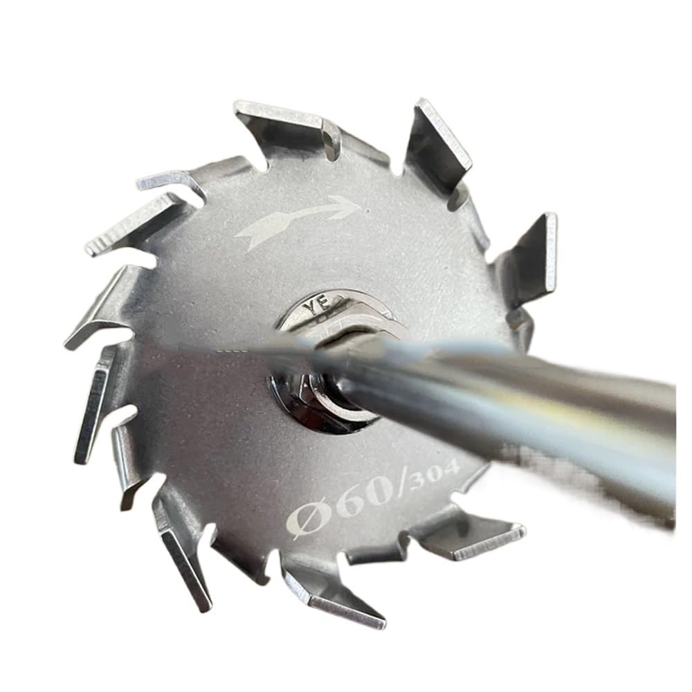 Agitatore seghettato in acciaio inossidabile, Agitatore con disco a dispersione a dente di sega in acciaio inossidabile 304, dimensioni multiple(8x250mm rod)