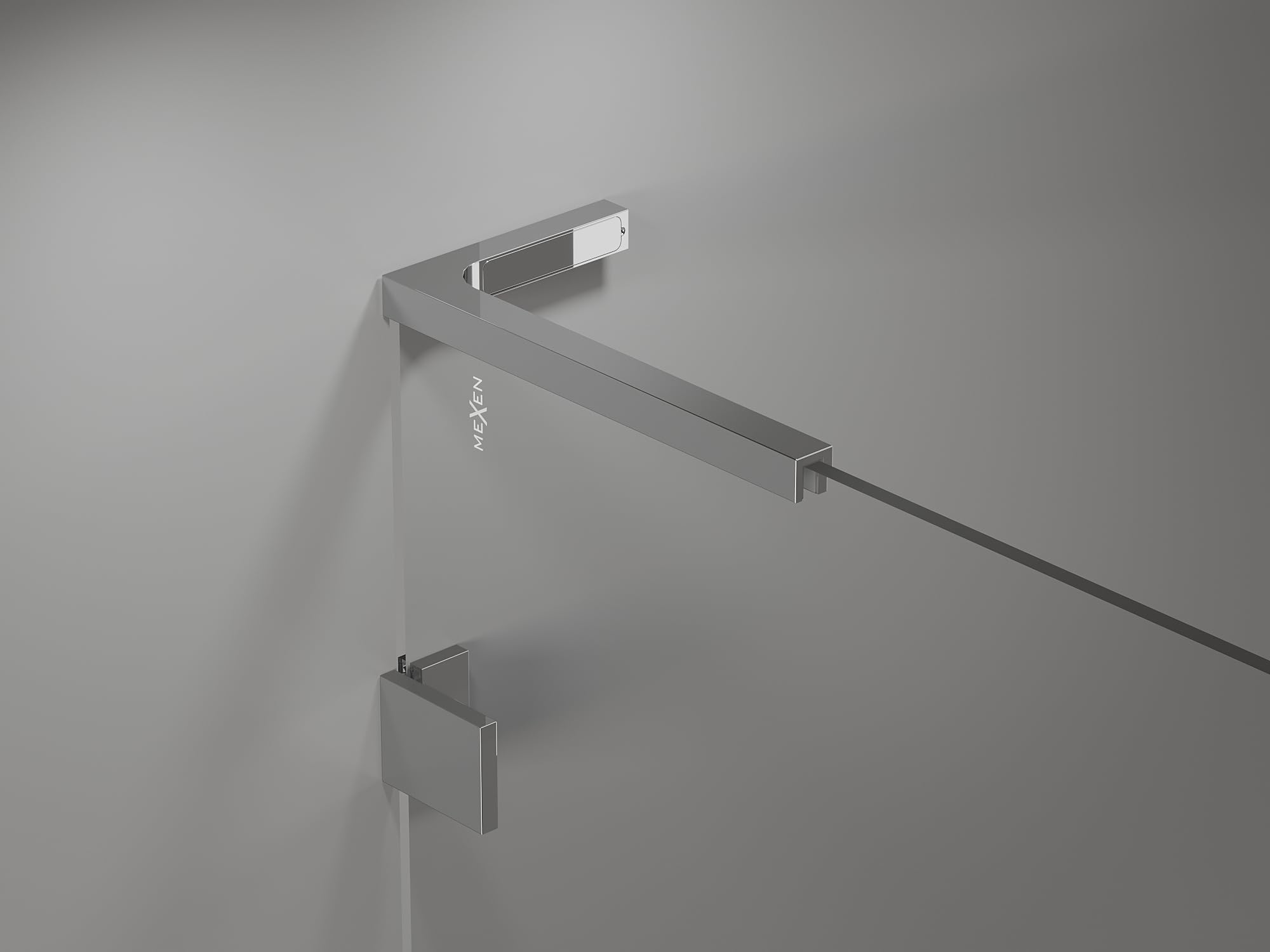 Mexen Lunar L - Parete doccia Walk-in sinistra, 70 x 200 cm, trasparente, 8 mm, cromato
