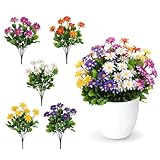 JAFEN 10 Flores de Margarida Artificiais, Flores Artificiales Decoracion, Decoracion de Hogar, Plantas de Margaritas Falsas...