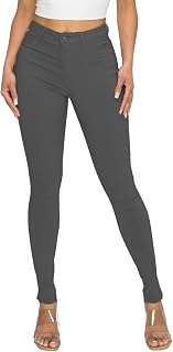 High Waisted-Rise Colored Jeans Ripped Destroyed Distressed Stretchy