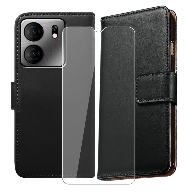 Étui portefeuille pour BLU View 5 B160V housse rabat cuir noir 6.6