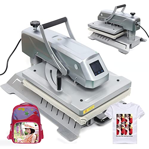 Commercial T-Shirt Printing Machine 16×20" Automatic Large Heat Press Machine Clamshell Heat Press With Digital Time And Temperature Control Swing Away Transfer Sublimation Machine #TOP7