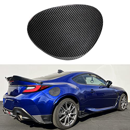 Real Carbon Fiber Direct Add-On Gas Fuel Door Cover Cap Compatible with 2022-2023 Subaru BRZ Toyota GR86