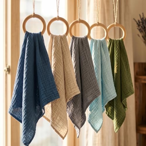 Soarwg Kids Spucktücher Baby Musselin, 5er-Pack, 60x60cm – Ansicht 5