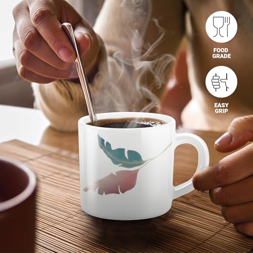 Image of Treo By Milton Opalware Amara 18 Palma Cup Set | Microwave & Dishwasher Safe | Bone-Ash Free | Tempered Toughness | Set of 6, 180 ml Each | White | Mug Set for Tea, Coffee, Daily Use & Gifting